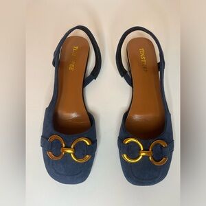 Tinstree NWT Slingback Loafers in Blue